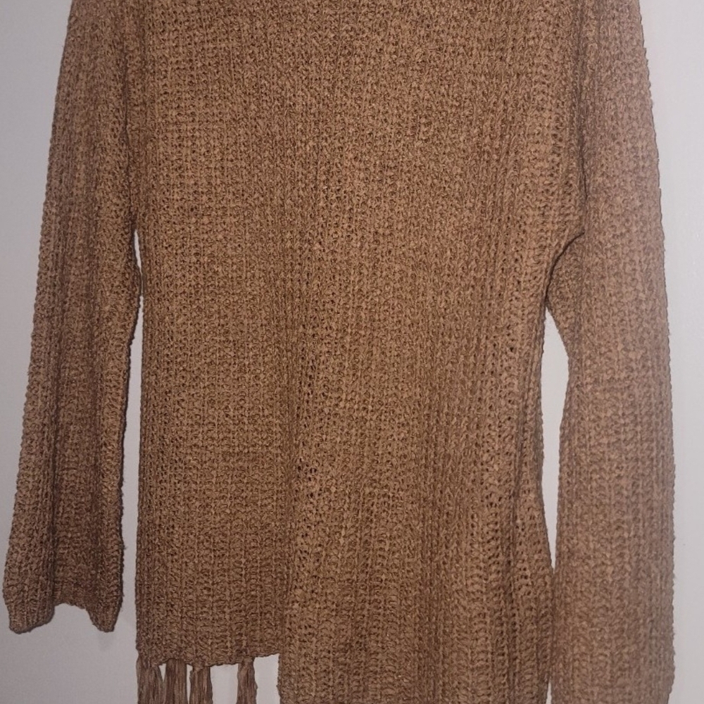 Versona Tan Cowl Neck Sweater